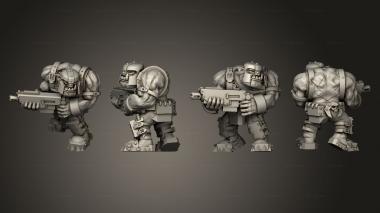 Military figurines Assault Gunner A 4 3d model