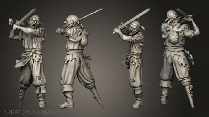 Military figurines (Cult Elder Gods Sailor, STKW_29070) 3D models for cnc