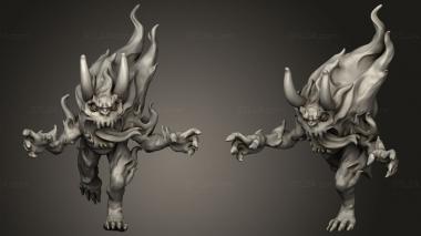 Military figurines Cult Flame Devil 3d model