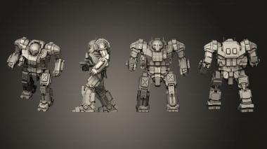 Military figurines Assault Mechs Atlas 2 3d model