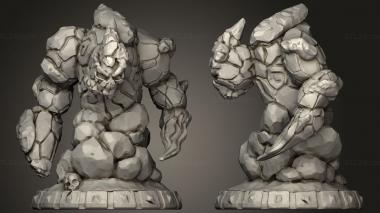 Military figurines Earth Elemental 3d model