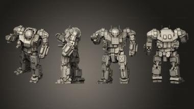 Military figurines Assault Mechs Atlas 3 3d model