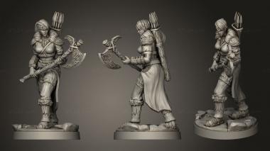 Military figurines goliath warrior female 3d model