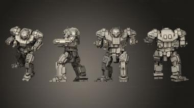 Military figurines Assault Mechs Atlas 3d model