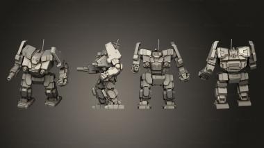 Military figurines Assault Mechs Awesome 3d model