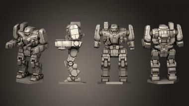 Military figurines Assault Mechs Banshee 2 3d model