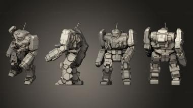 Military figurines Assault Mechs Banshee 3d model