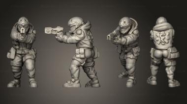 Military figurines CYBER NURSE FEMALE GUN 3d model