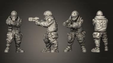 Military figurines CYBER NURSE MALE GUN 3d model