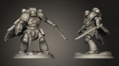 Military figurines Cyber Viking Space Wolve 3d model