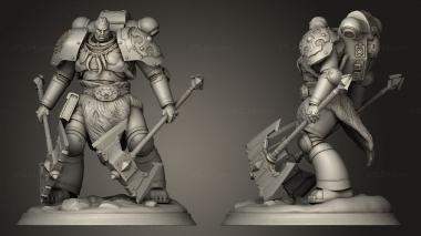 Military figurines Cyber Viking Space Wolve 3d model