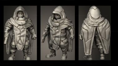 Military figurines Cyber Witcher Ponchos Ark 3d model