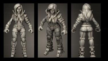 Military figurines Cyber Witcher Jagasia Face Clear 3d model
