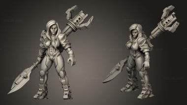Military figurines Cyber Witcher Xanagsia Sexy Spear 3d model