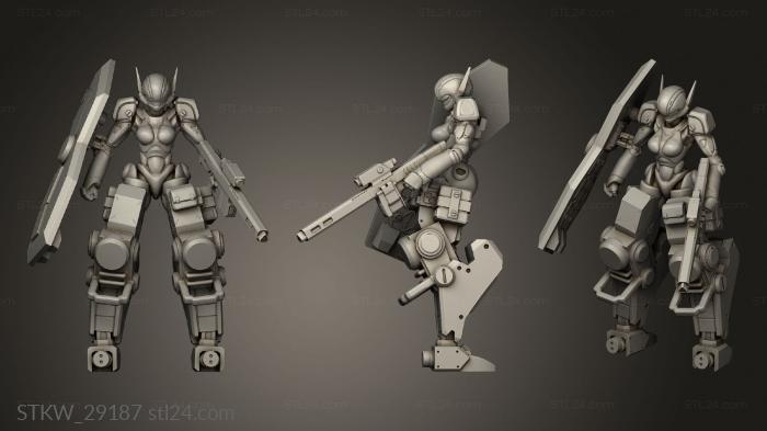 Military figurines (cyberbaby battle exosuit virgo, STKW_29187) 3D models for cnc