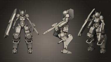 Military figurines cyberbaby battle exosuit virgo 3d model