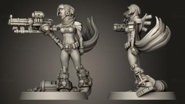 Military figurines Cybergirl Cyber 3d model