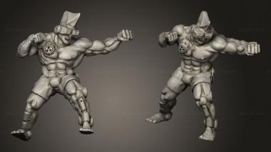 Military figurines Cyberglow City A FIGHTER CYBERPUNK 3d model