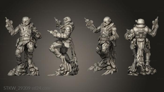 Military figurines (Cyberpunk Advanced Trooper FX, STKW_29209) 3D models for cnc