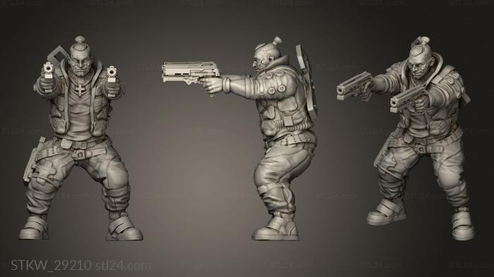Military figurines (Cyberpunk AFICIONADOS SOLO ROBIN PADILLA, STKW_29210) 3D models for cnc