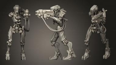 Military figurines Cyberpunk Mech Squad Drone breacher bot 3d model