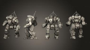 Military figurines Assault Mechs Cyclops 3d model