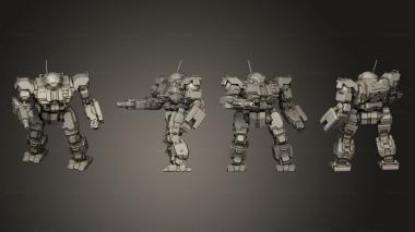 Military figurines Assault Mechs Victor 3d model