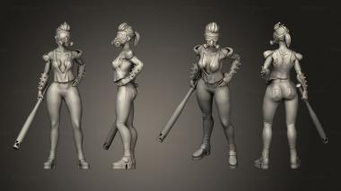 Military figurines Cyberpunk Scrapper Girl 3d model