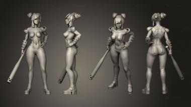 Military figurines Cyberpunk Scrapper Girl 3d model