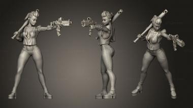 Military figurines Cyberpunk Scrapper Girl 3d model
