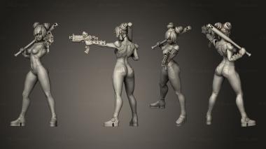 Military figurines Cyberpunk Scrapper Girl 3d model