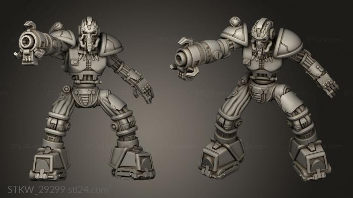 Military figurines (Cyberpunk WARRIOR HACKDOG, STKW_29299) 3D models for cnc