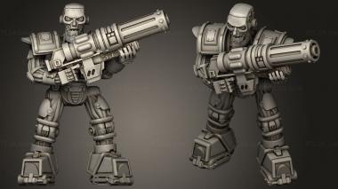 Military figurines Cyberpunk WARRIOR HAMMERSTEIN 3d model