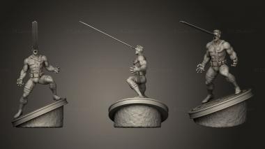 Military figurines cyclops men 3d model