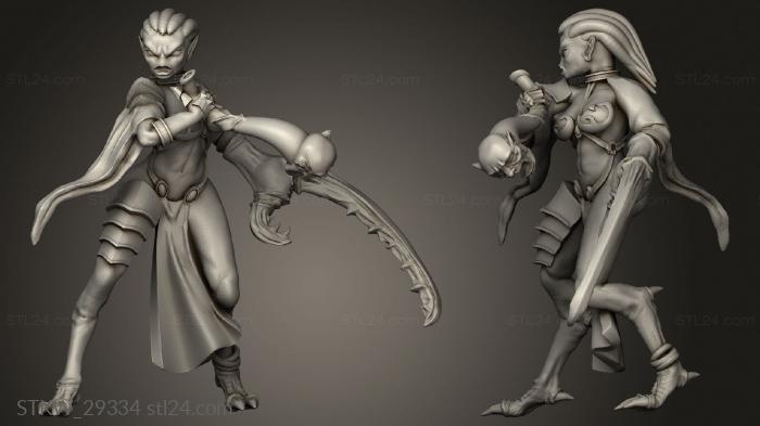 Military figurines (Daemonettes, STKW_29334) 3D models for cnc