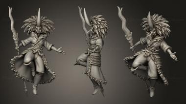 Military figurines Dating Witch Fujinbo and Juvenile Bakunawa 3d model
