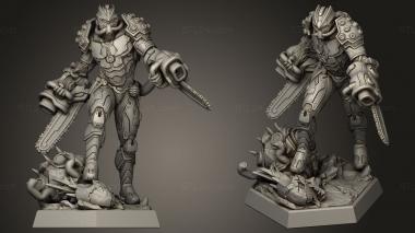 Military figurines Damn Nation Logan Butcher 3d model
