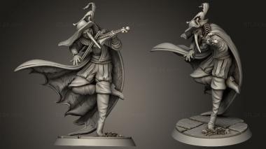 Military figurines Melankior Death Minstrel trel 3d model