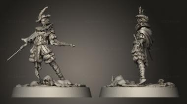 Military figurines Masquerade Zombie 3d model