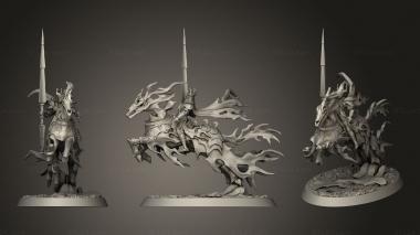 Military figurines Vampire Knight Cavalry Mounted 3d model