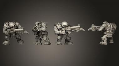 Military figurines Assaunt Gunner D 1 3d model