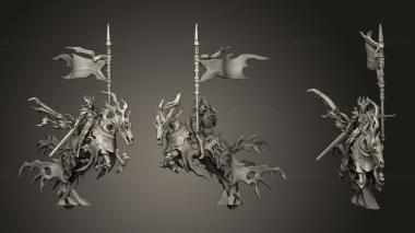Military figurines Cavalry Knight Mounted HI Exclu 3d model