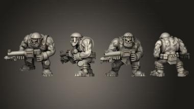 Military figurines Assaunt Gunner D 2 3d model