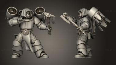 Military figurines Dark Angels Librarian OHM 3d model
