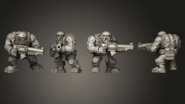 Military figurines Assaunt Gunner D 4 3d model