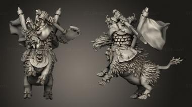 Military figurines dark dwarf boar centaur champion warp lord legs 3d model