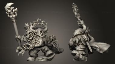 Military figurines dark dwarf sorcerer warp hero legs 3d model