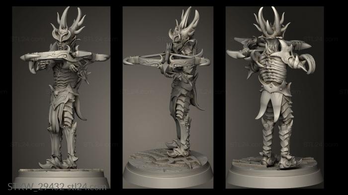 Military figurines (Dark Elves Crossbowman, STKW_29432) 3D models for cnc
