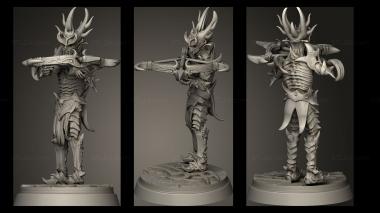 Military figurines Dark Elves Crossbowman 3d model