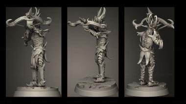 Military figurines Dark Elves Crossbowman 3d model